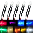 5X F5 5 мм круглый 20 см Предварительно подключенный DC 12 В светодиодный светильник лампа белый красный синий зеленый желтый белый теплый белый диод излучающие диоды светодиоды