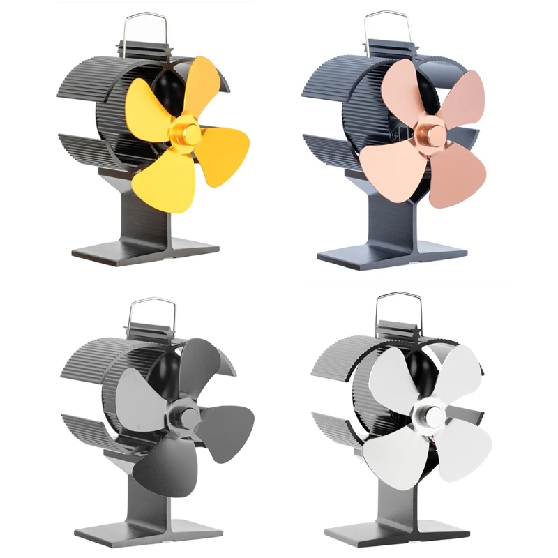 

Eco Friendly Fireplace Fan Stove Fan Quiet and Low Maintenance Disperses Warm Air Through House for Gas Pellet Wood