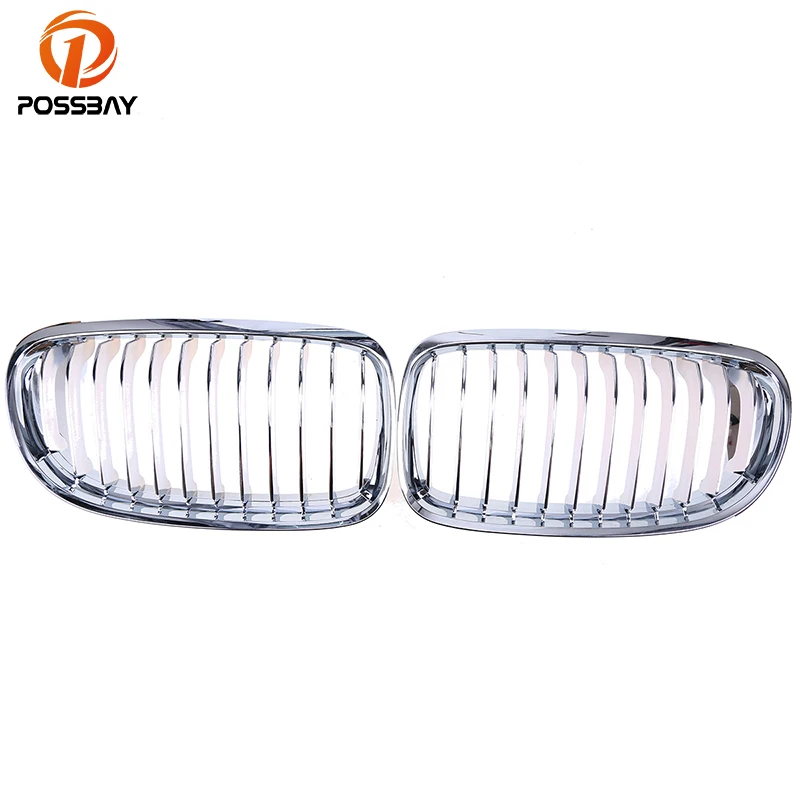 

POSSBAY Chrome Front Kidney Grille Grill Fit BMW 3-Series E90 Sedan 2008-2011 for E91 Touring 2008-2012 Facelift Car Decoration