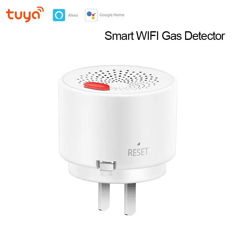 

Mini Tuya WiFi Gas Alarm Tuya APP Gas Detector Plug-in Type Tuya Gas Alarm Voice Control For Alexa Google Home Security System