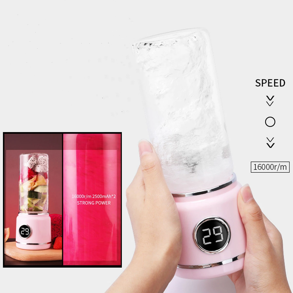 420ml portable blenders 304 stainless steel six leaf blade 16000 revolutions per minute usb electric blenders kitchen appliances free global shipping