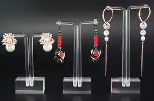 Высокое качество, прозрачный акриловый 3 шт.компл., витрина для сережек, витрина для сережек, витрина для украшений, держатель для сережек
