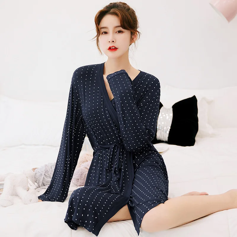 Принт в горошек кимоно широкая одежда Повседневное из модифицированного