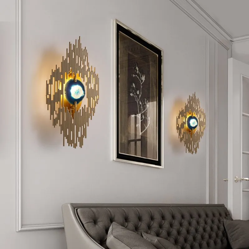 Современный минималистичный стеклянный Хрустальный светодиодный настенный