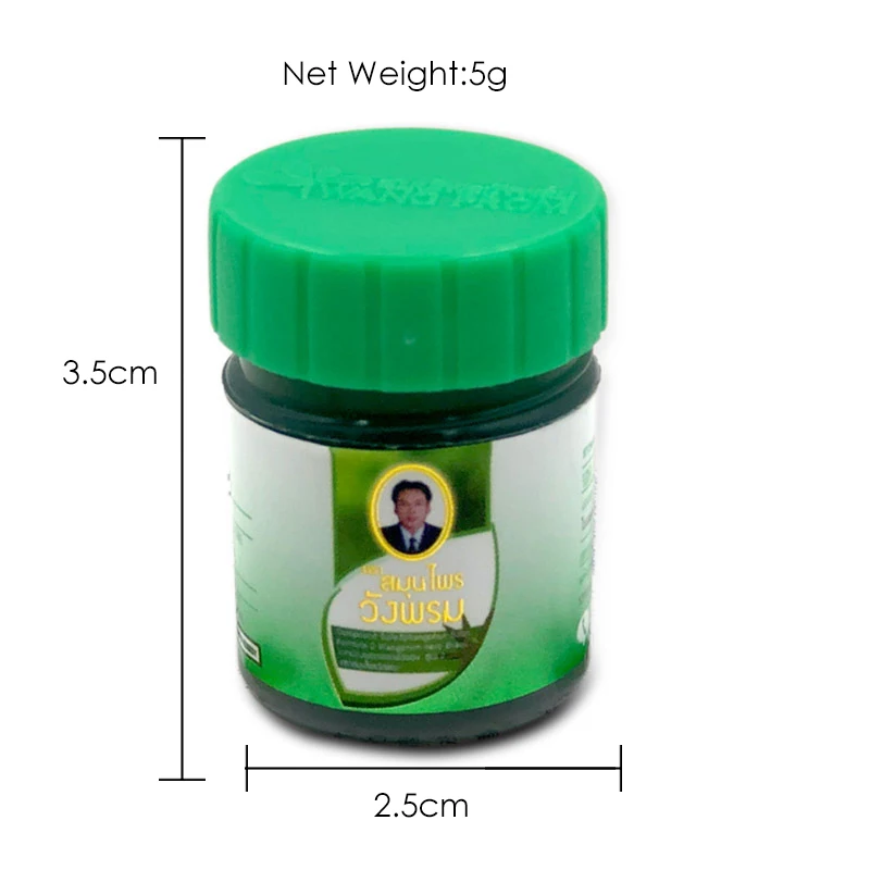 Мини-размер 5g WANG для выпускного тайский травяной зеленый бальзам мазь