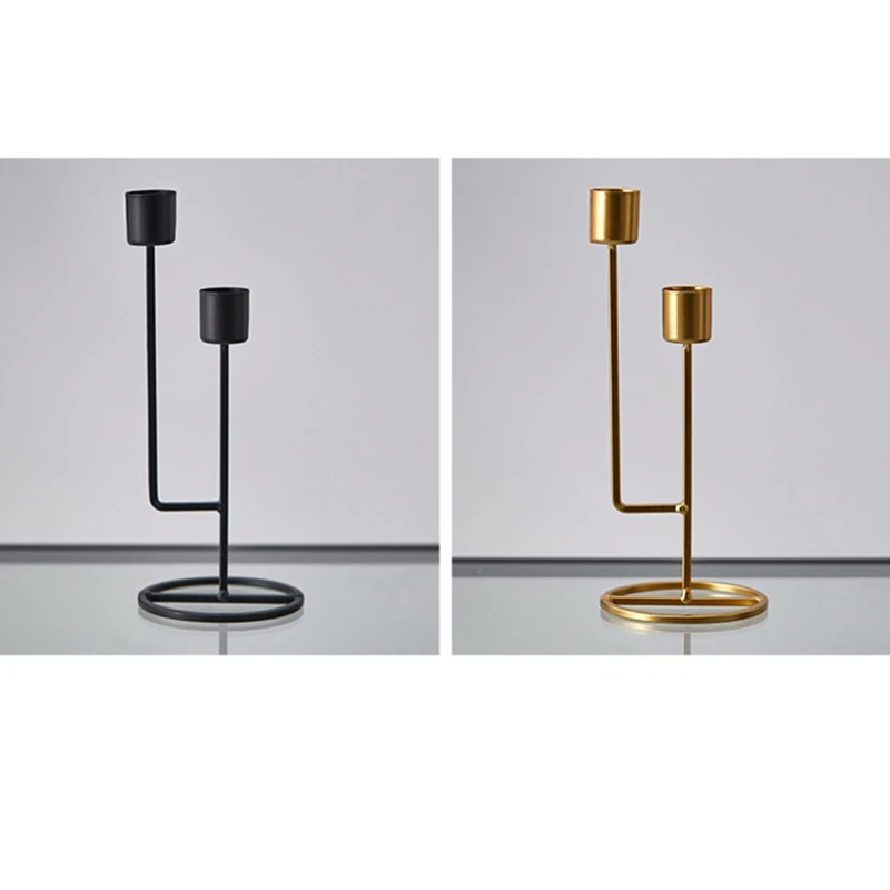 1 шт. подсвечник новый модный однотонный металлический Настольный Декор для дома