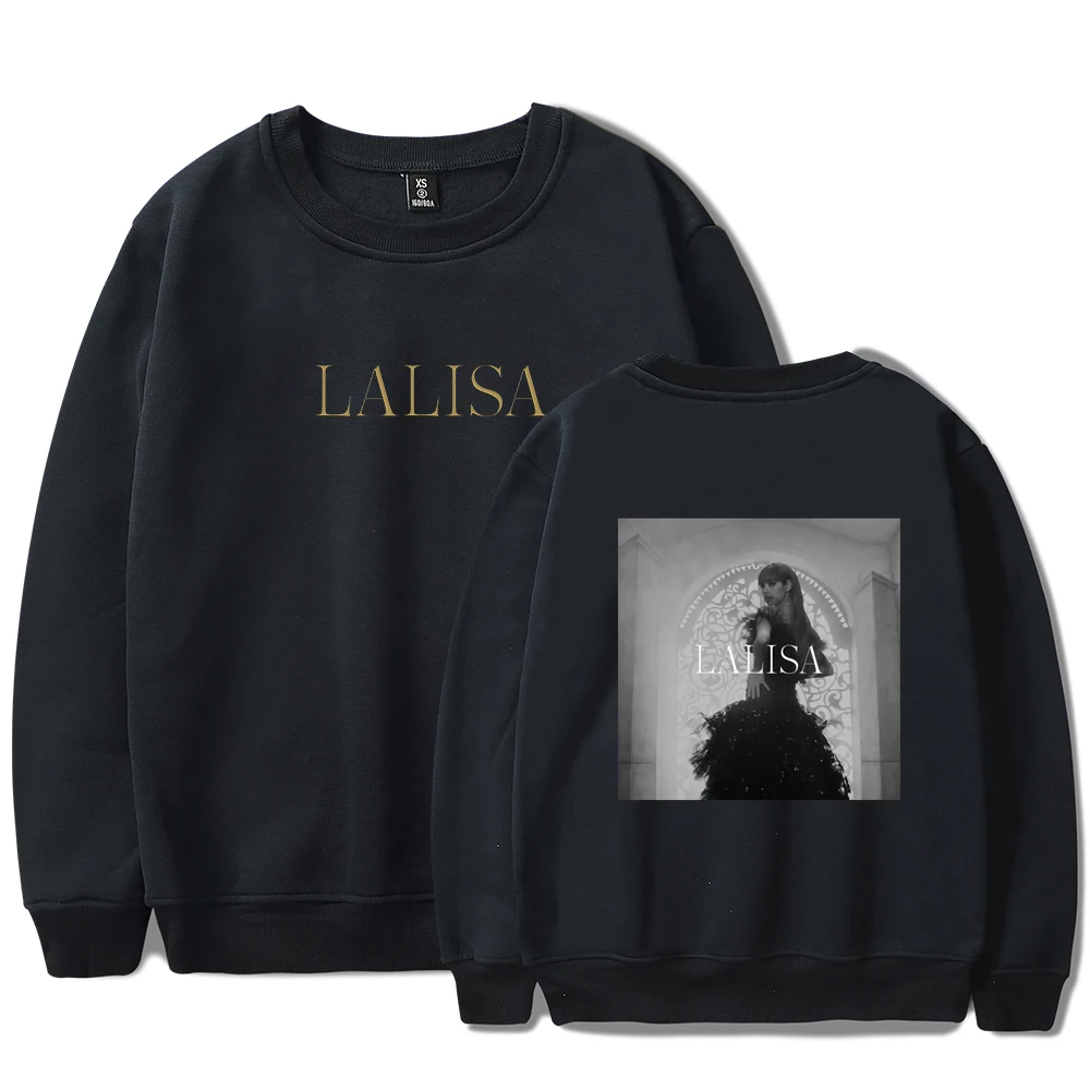 

Korean Kpop LALISA Sweatshirt Printed Outwear Lisa Costume Round Collar Pullovers for Men And Women