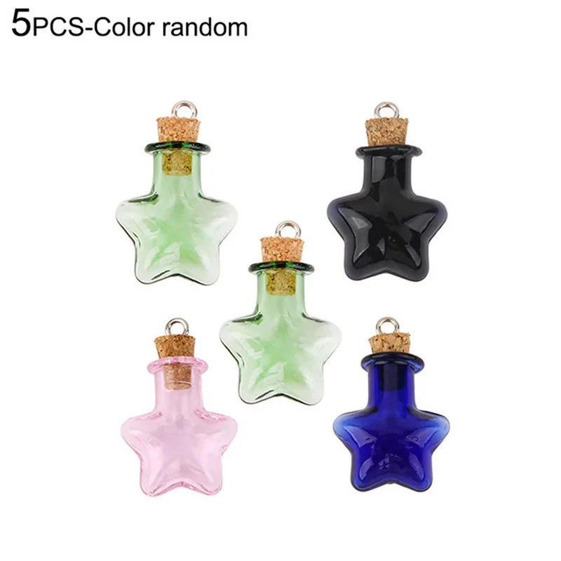 5 шт. подвески для ожерелья с духами желательные флаконы пробками банки искусства