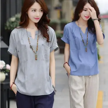 BOho 2019 Social Women Summer Short Sleeve Blouses Vintage White Shirts V-neck Blusas Ladies Elegant Tops Camisas Mujer A347 | Женская