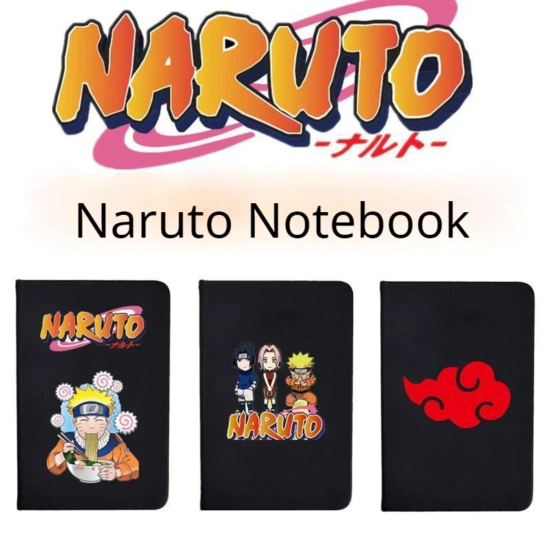 

Naruto cartoon notebook cartoon peripheral notepad diary black frosted writing notebook student school supplies office supplies