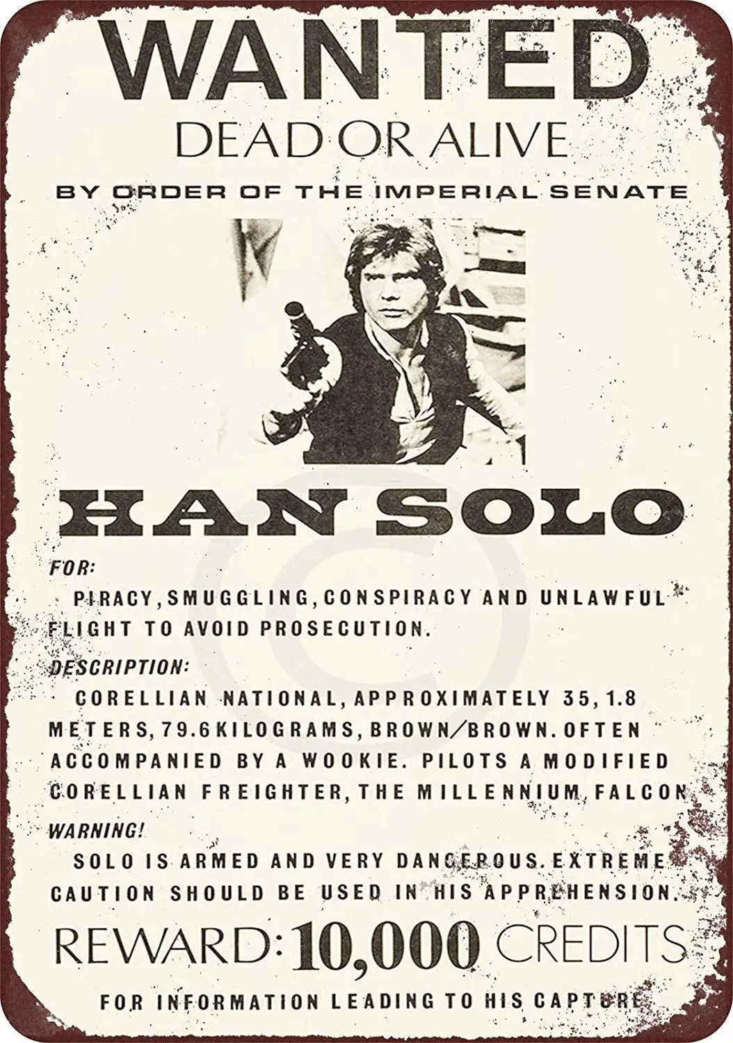 

Жестяная вывеска Wisesign, Настенный декор, металлические вывески, оловянный на заказ, Постер Kraze Han Solo, винтажная репродукция, 8x12, персонализиро...