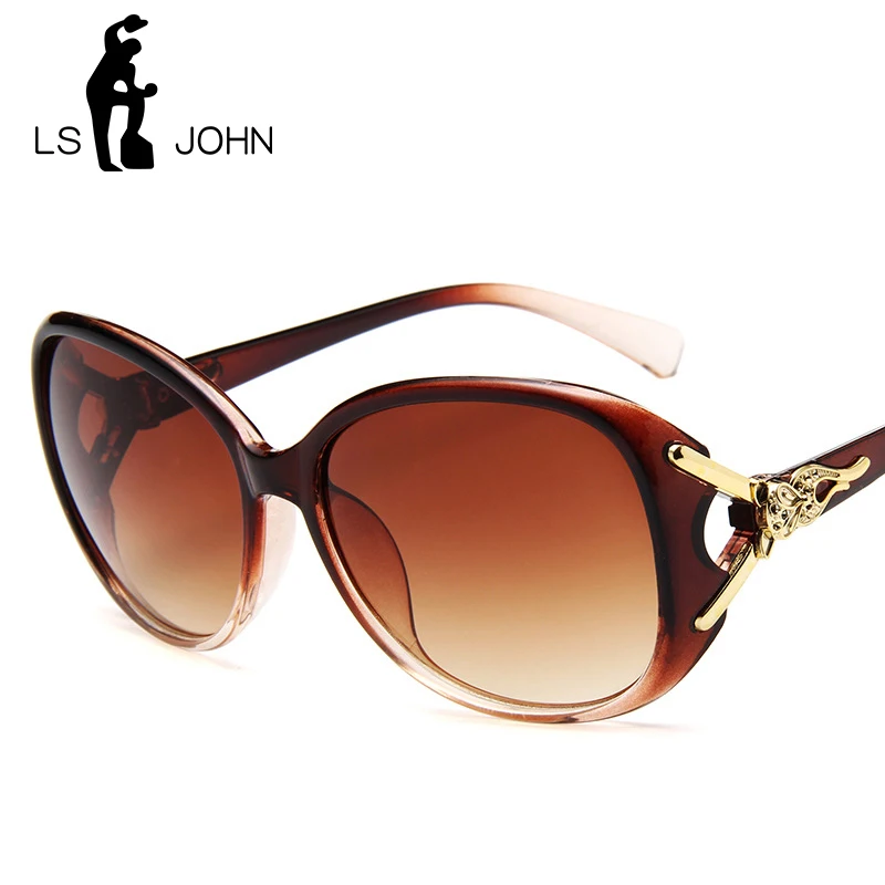 LS JOHN 2019 высокое качество женские солнцезащитные очки-бабочки Роскошные модные