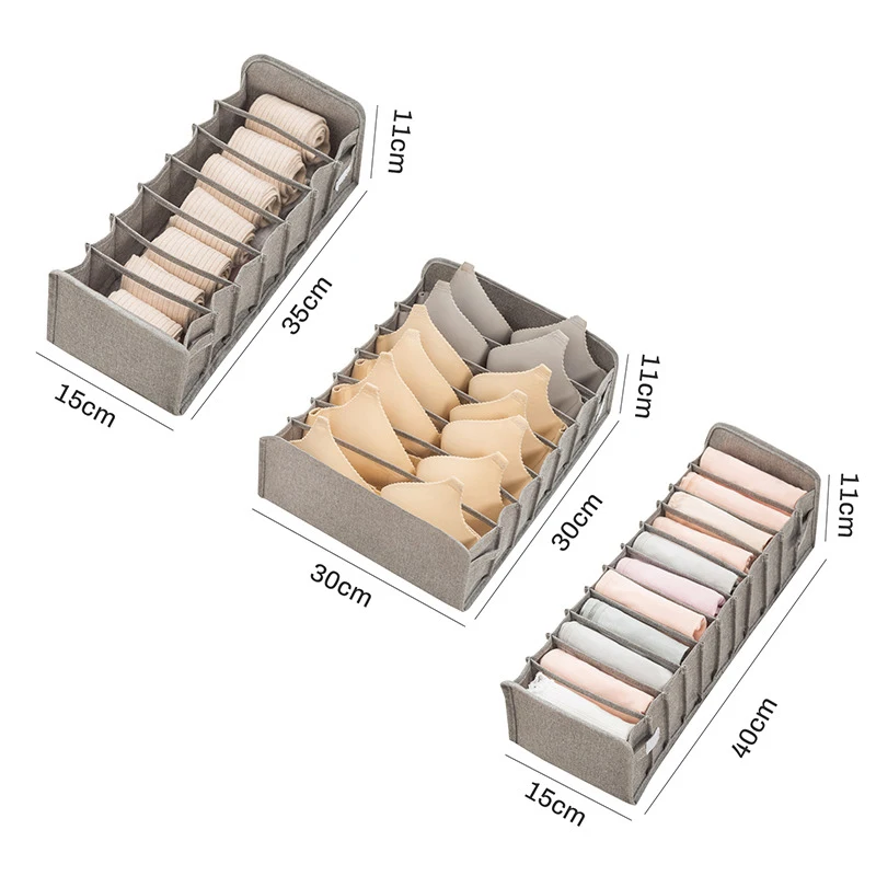

Underwear Storage Box Socks Bra Underpants Foldable Divider Drawer Closet Organizer Household Clothes Storage Sorting Tools New