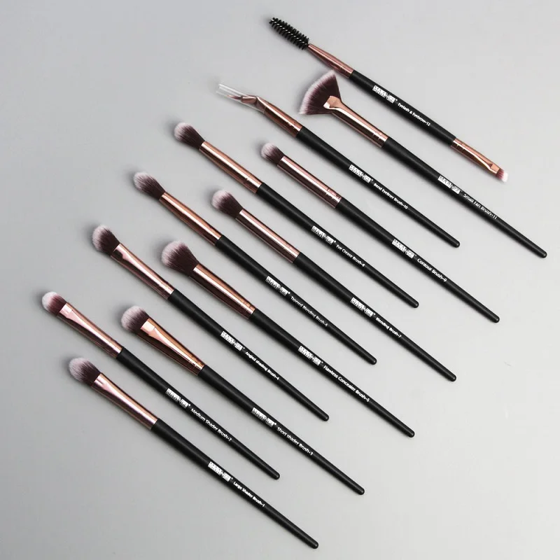 Профессиональные кисти для макияжа черный цвет тени век набор кистей смешивание