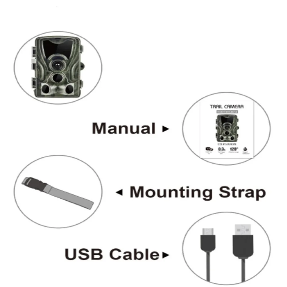 

1080P 16MP Camera 42 IR LEDs Infrared Night Vision Scouting Camera IP65 Waterproof 0.3s Trigger Outdoor Camcorde