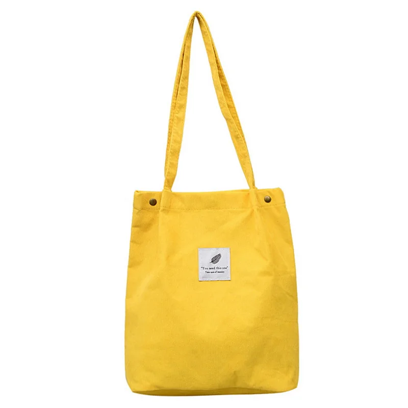 

High Capacity Women Corduroy Tote Ladies Casual Shoulder Bag Foldable Reusable Shopping Beach Bag Travel Casual Bags