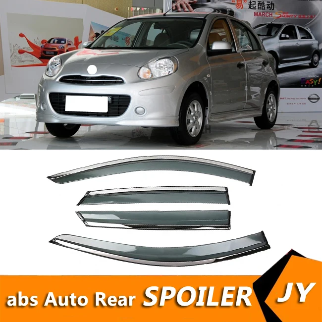 

For Nissan March L 2010-2015 Window Visor Vent Shades Sun Rain Deflector Guard For Nissan March L Auto Accessories 4PCS/SET