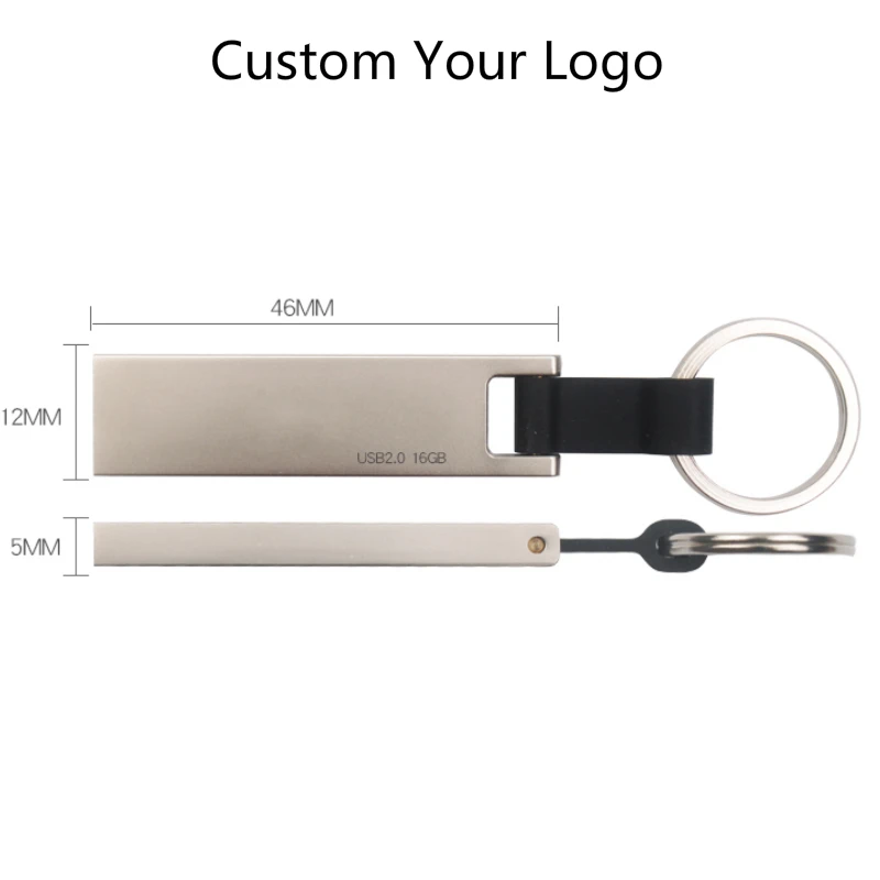 10pcs/lot Free Logo Metal flash drive 16GB 32GB 8GB 4GB Pendrive64GB USB 2.0 Memory Stick Flash Stick Pen Drive Cle Usb for Gift