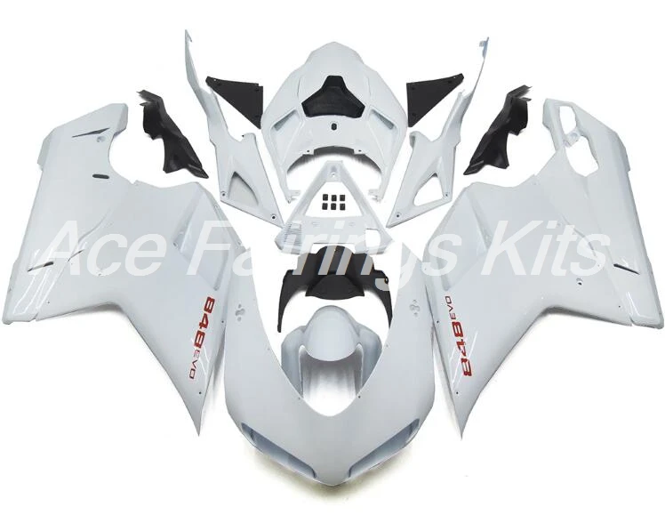 

4gifts New ABS Injection Bodywork Full Fairings kits Fit For Ducati 1098 848 1198 2007 2008 2009 2010 2011 2012 custom white