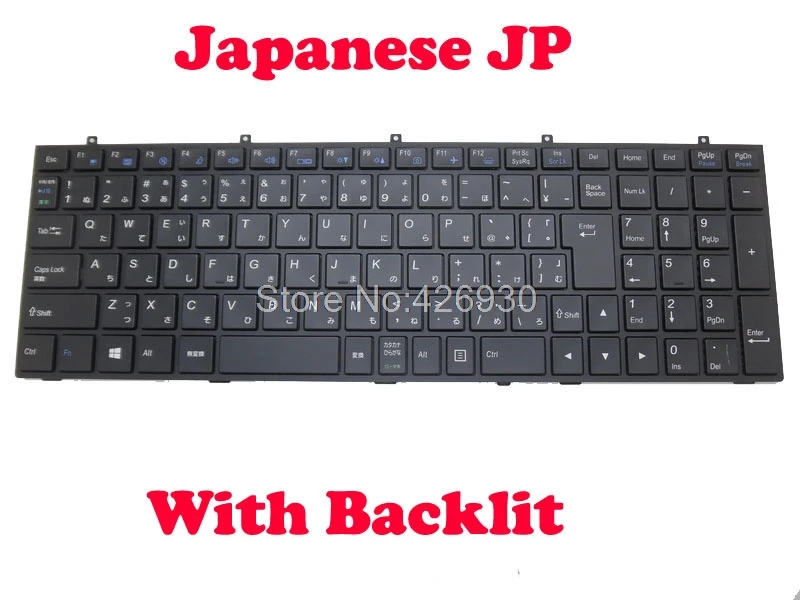 

JP Keyboard For CLEVO W370ET 6-80-W6700-210-1 MP-13H80J0J430 MP-12A30J0-4301W 6-80-W6700-211-1 Japanese MP-12A30J0-4307 W370SS