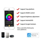 Светодиодная лента Tuya 3,0 Zigbee Smart RGBW светильник 5-24 В, контроллер с поддержкой Amazon Alexa Google Assistant IFTTT и других умных динамиков