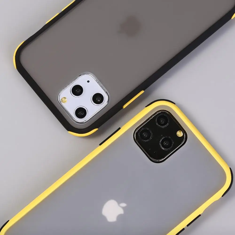 Роскошный чехол для телефона iPhone 7 8plus X XR XS Max силиконовый ПК 2 в 1 матовый 11 Pro