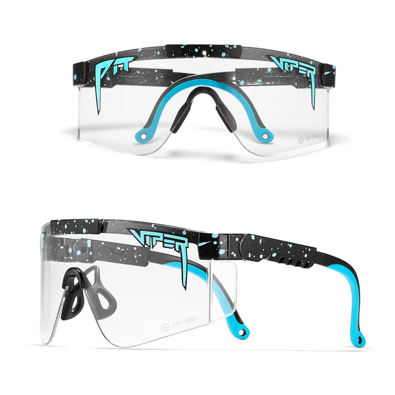 

Sports Sunglasses for Men Cool Lens UV400 Oversized Goggle One Piece Unbreakable Frame Driving Shades With Box
