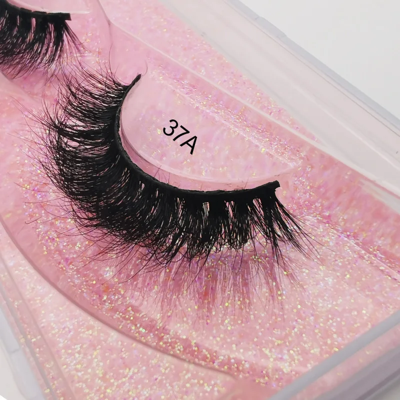 

1 pair 3D Mink Eyelashes Real Cruelty free dramatic false Lashes fluffy Strip Thick Lash faux cils makeup 37A