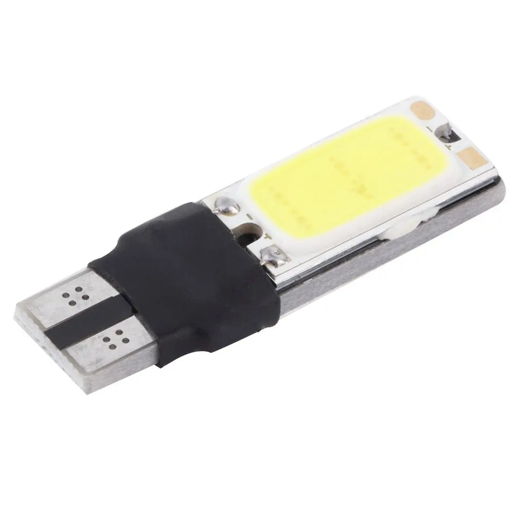 

Яркий белый светодисветодиодный 12 В постоянного тока T10 W5W 6000K-8000K COB, боковая лампа с клиновидным цоколем, низкая мощность и энергосбережение