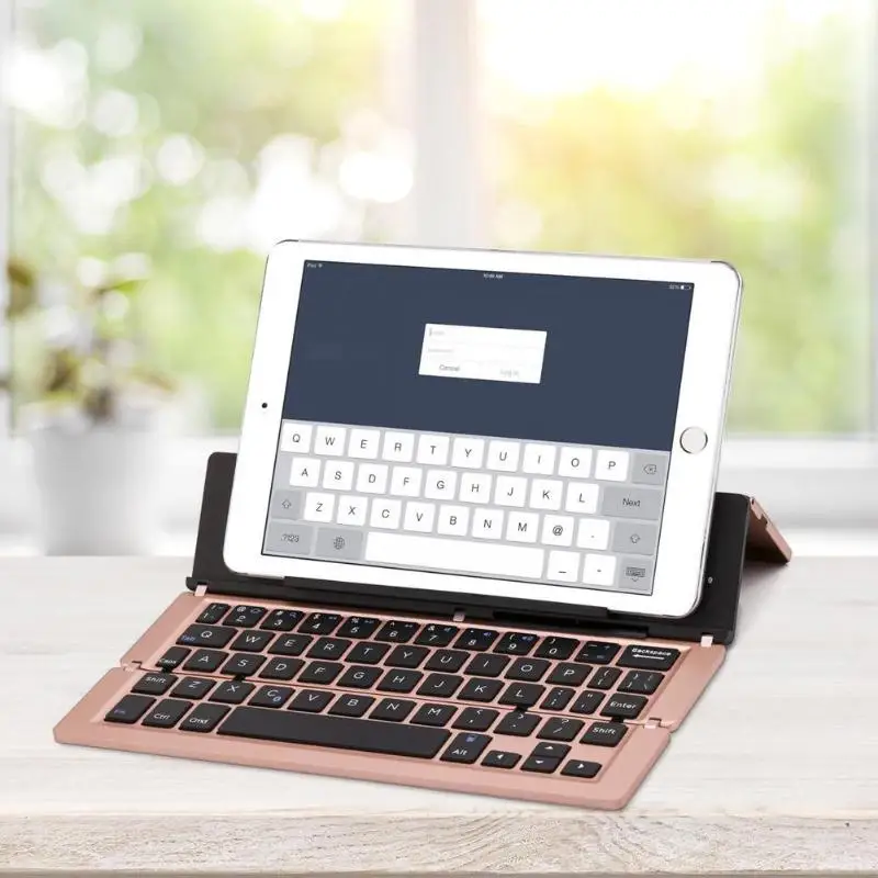 Тройная Складная Bluetooth клавиатура BT беспроводная сенсорная для IOS/Android/Windows ipad Tablet