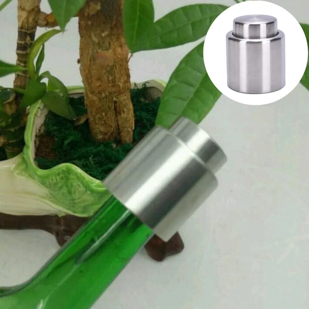 

1PC Stainless Steel Cap Vacuum Sealed Red Wine Storage Bottle Stopper Plug Bottle Cap
