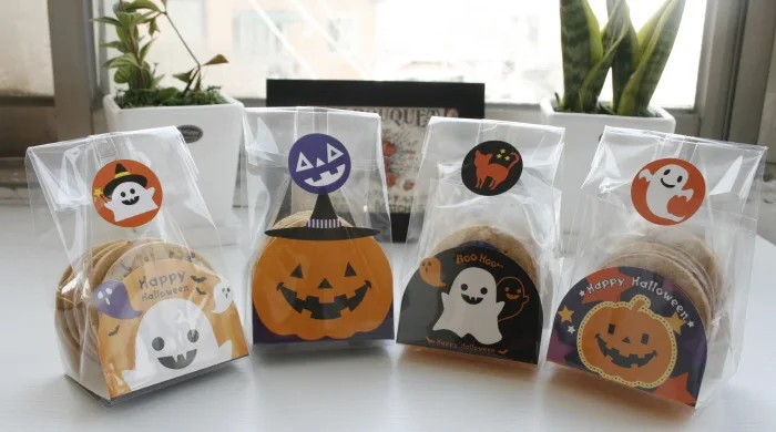 Бумажная наклейка для украшения на Хэллоуин ручная работа Подарочная этикетка