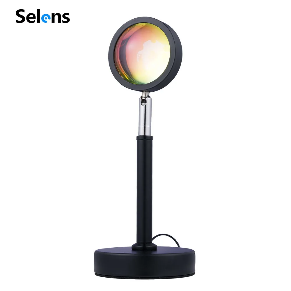

Selens USB Радужный закат проектор светильник прямая трансляция для дома спальни кофе декорация фона