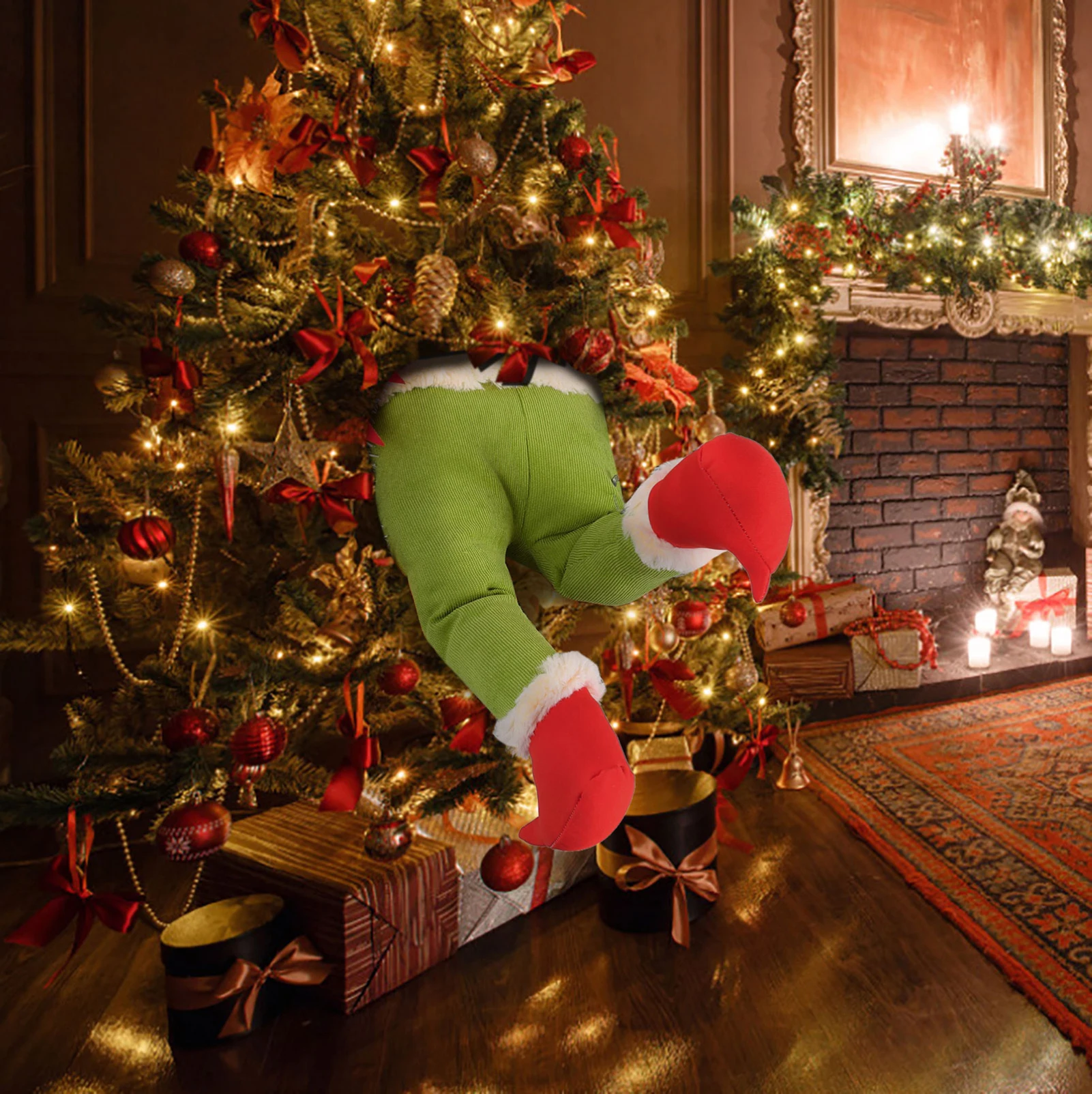 

Рождественский вор-палантин, Рождественский джутовый венок, рождественские украшения, изысканный венок Санта-Клауса для гостиной, настенн...