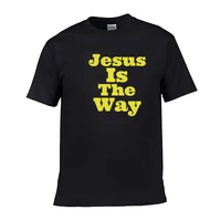 special offer in 2021 jesus is christian road prayer mens cotton t shirt summer casual fashion short sleeve