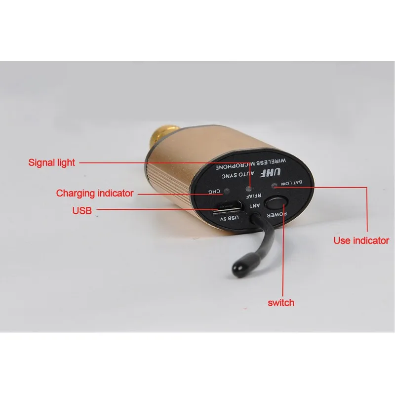 

UHF Wireless Capacitance Handheld Microphone Portable Microphone with Portable USB Receiver For KTV DJ Speech Amplifier