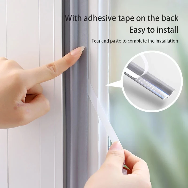 

2M Self Adhesive Window Gap Sealing Strip Windproof Soundproof Foam Sliding Door Bottom Seal Tape Guard Sealer Dust Stopper