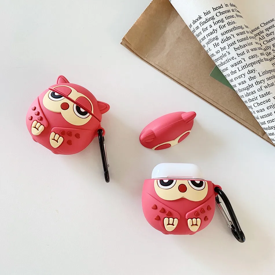 Чехол для наушников из ТПУ с рисунком для Airpods, силиконовый чехол для наушников с милым динозавром, защитный чехол для Apple Airpods, зарядная коробка