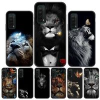 brave lion phone case for huawei honor 8x 9 lite view 10 life 10i 20i for mate 20 30 lite 40 pro black cover