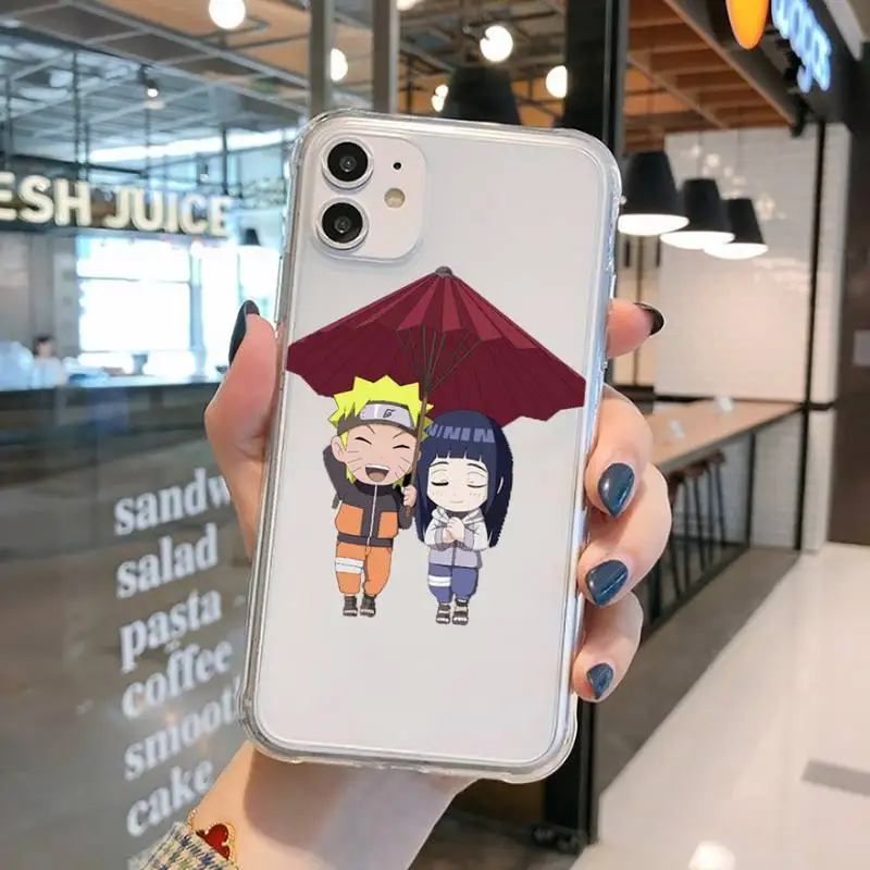 

Hyuga Hinata Naruto Phone Case Transparent for iPhone 11 12 mini pro XS MAX 8 7 6 6S Plus X 5S SE 2020 XR