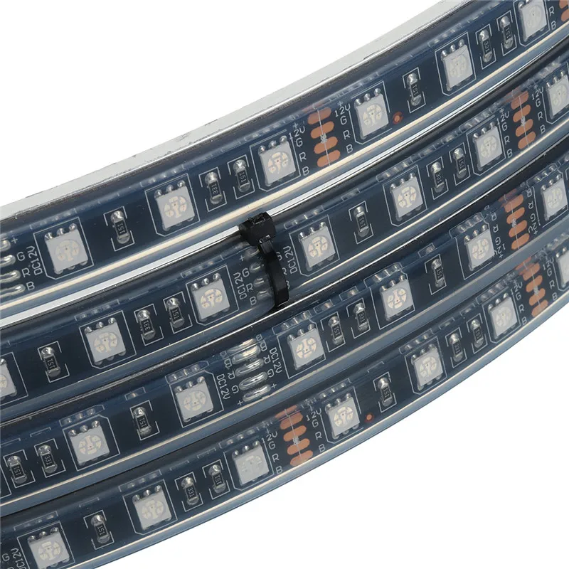 4 шт. Автомобильный светодиодный кольцевой светильник s RGB 5050 SMD светодиодный чипы 15,5 дюймов bluetooth Однорядный светильник для автомобиля