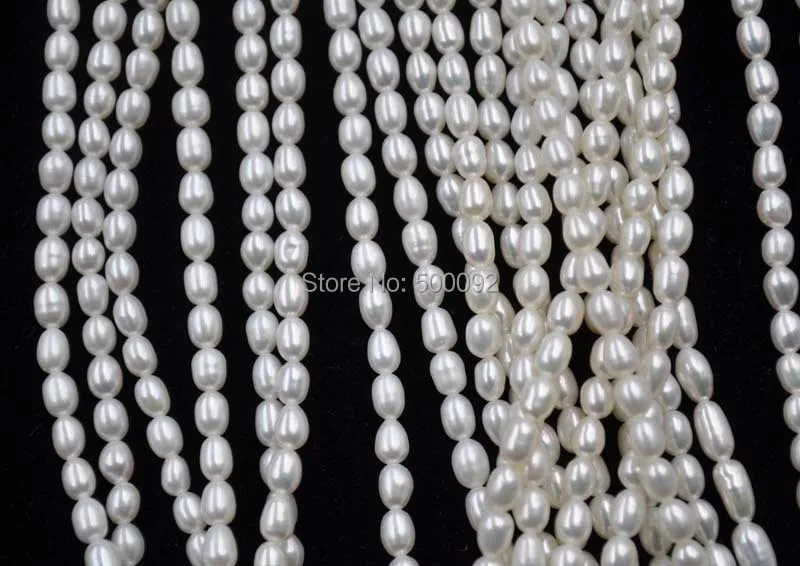 Оптовая продажа 5 нитей маленький рисовый жемчуг 3-3 мм | Украшения и аксессуары