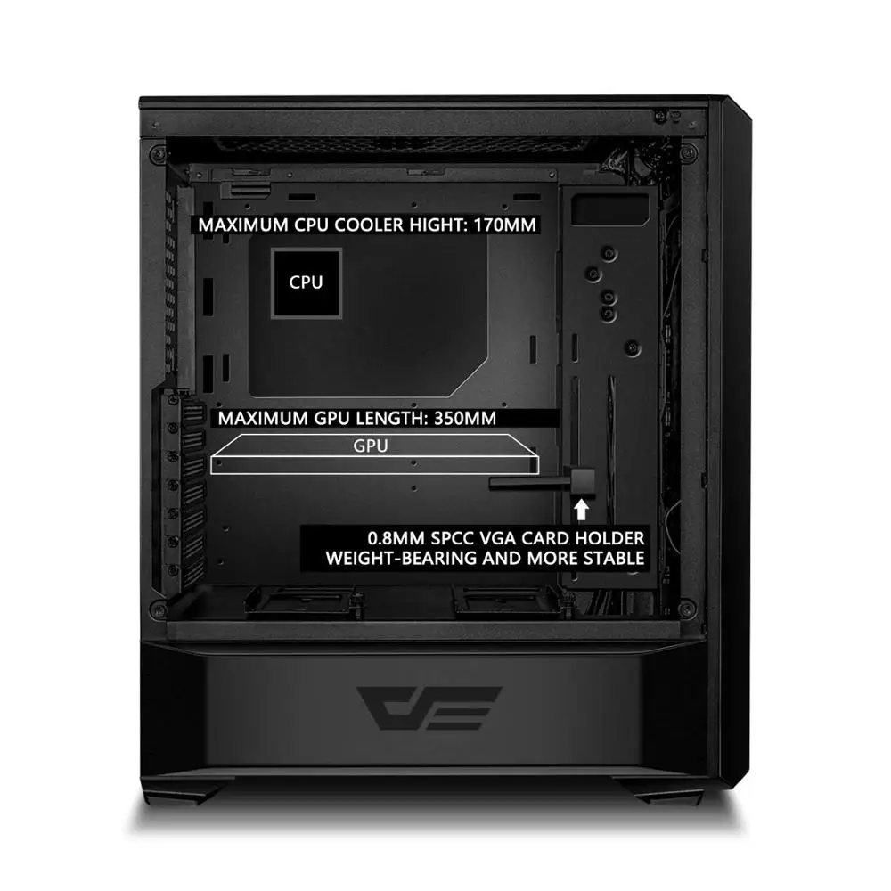 Настольный чехол Aigo ATX для ПК геймерский игровой компьютер башни Водяной