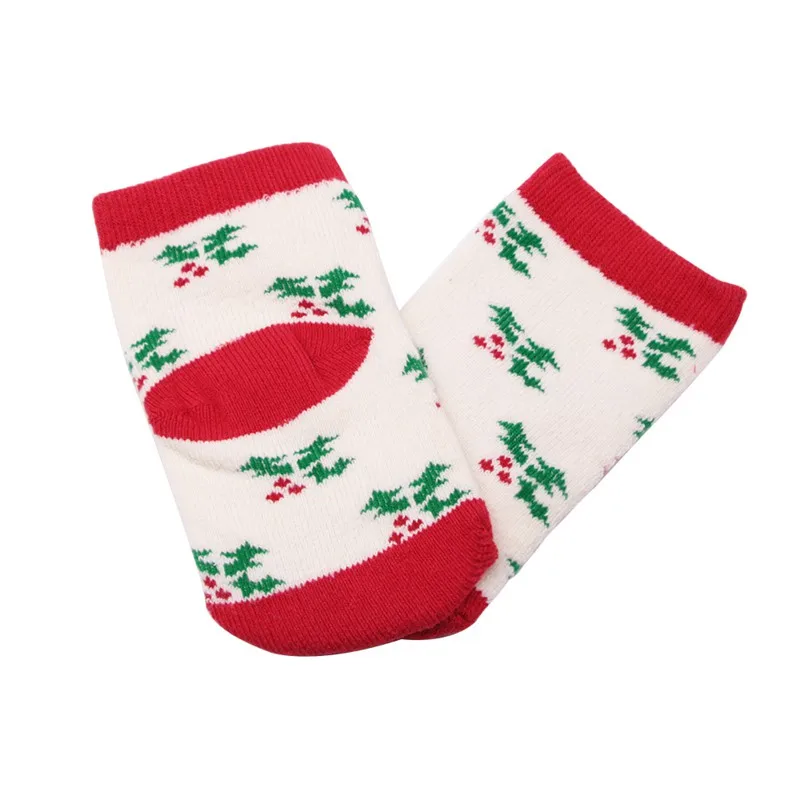 Baby Boys Girls Thickening Cotton Heart Print Cartoon Anti-slip Floor Socks Hot Newborn Winter Autumn Warm Soft Clothes Socks