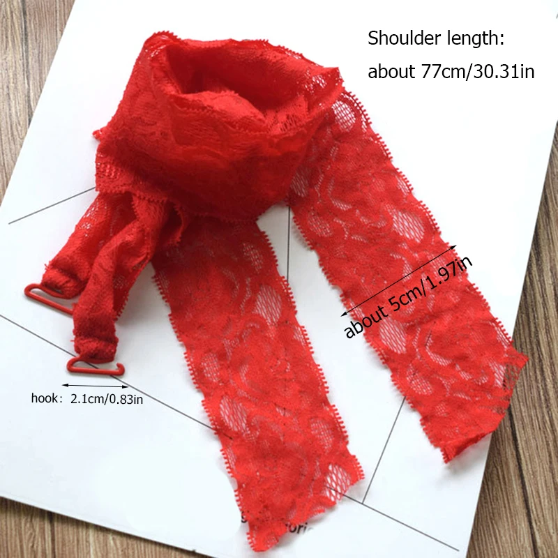 

Halter Shoulder Girdle Adjustable Lace Bra Straps Solid Color Women Shoulder Straps Sexy Summer Elastic Underwear Straps