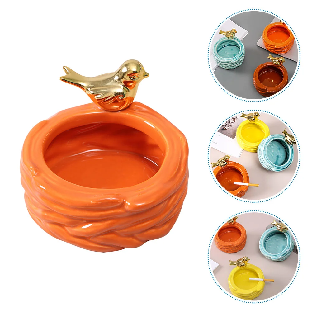 

1pc Creative Ceramic Ashtray Delicate Ashtray Home Office Hotel Ornament Gift