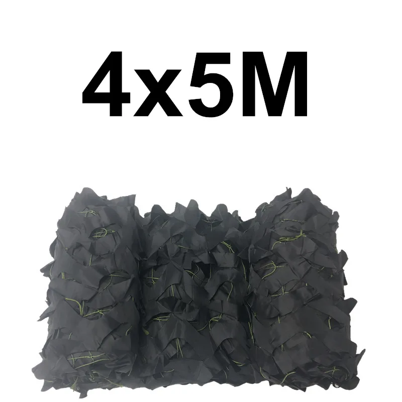 Black WELEAD 4x5 м усиленная камуфляжная сетка Военная белая 4x5 5x4 4*5 м 5*4 м беседка камуфляжная плетеная сеть Маскировочная тени скрытый сад - Цвет: Black