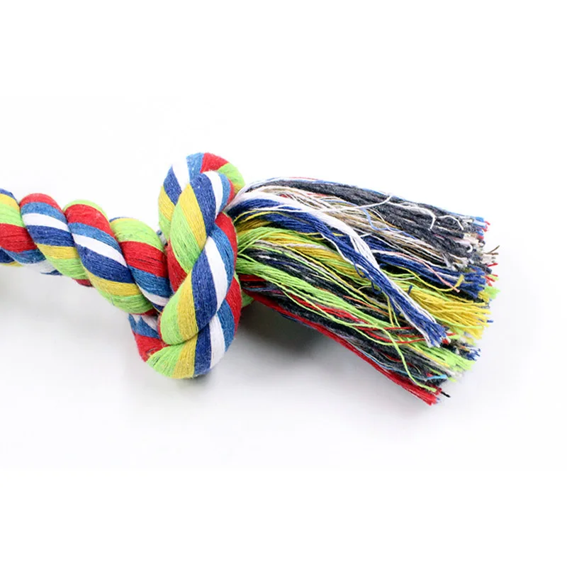 

1pcs Double Cotton Rope Pet Dog Molar Rope Pet Dogs Durable Braided Bone Rope Chew Toys Pets Teeth Cleaning Supplies