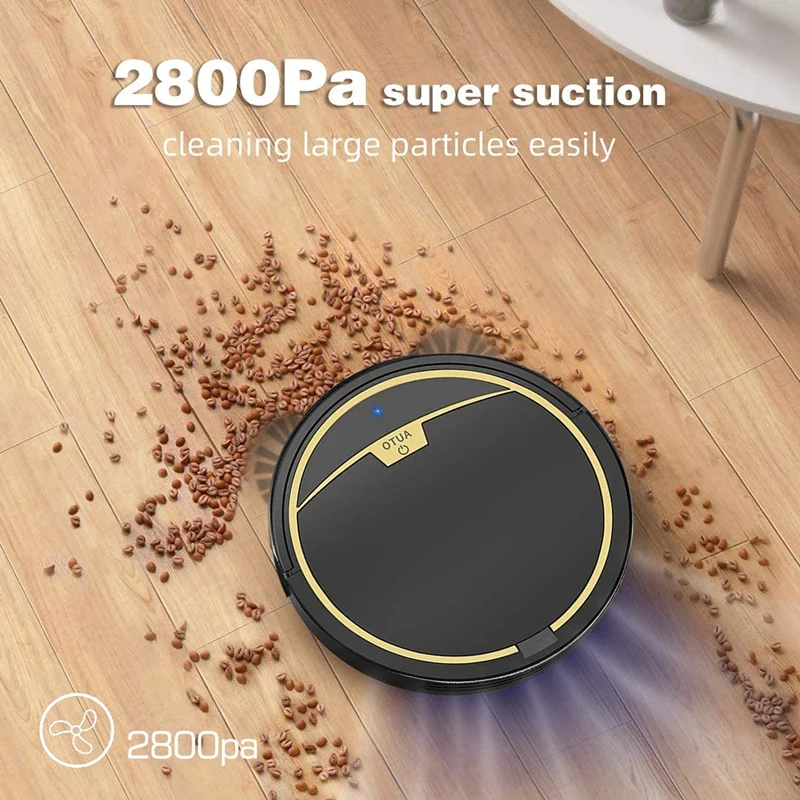 

2800Pa Robot Vacuum Cleaner with Remote Control Multiple Cleaning Modes Carpet Cleaner