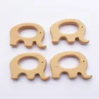 Chenkai, 10 шт., деревянное кольцо-прорезыватель в виде слона, сделай сам, Экологически чистая НЕОБРАБОТАННАЯ детская игрушка-животное